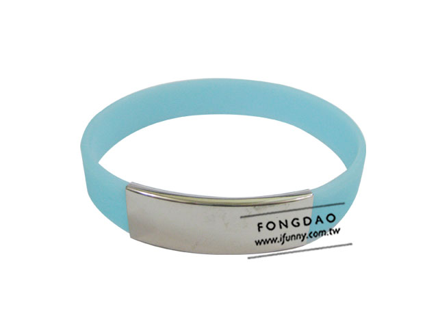 金屬片矽膠手環