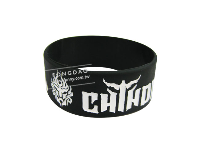 閃靈凹下填色矽膠手環